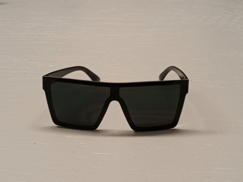 Unbranded Adults 2 Dot Silver Black Frames Black Lense Sunglasses Unisex New